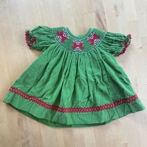 Southern Tots (boutique) smocked candy cane embroidered dress. NWOT 6months